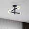 Designers Fountain Fina 16 in. 4-Light Matte Black Modern Semi Flush Mount with Natural Marble Accents for Bedrooms D325C-SF-MB - alternate 8